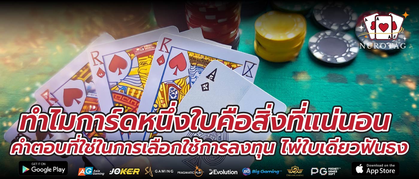 ทำไมการ์ดหนึ่งใบคือสิ่งที่แน่นอน คำตอบที่ใช่ในการเลือกใช้การลงทุน ไพ่ใบเดียวฟันธง